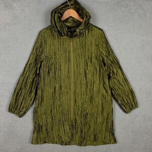 Mycra Pac Life Jacket Women's P Green Crinkle Hooded Full‎ Zip Oversized
